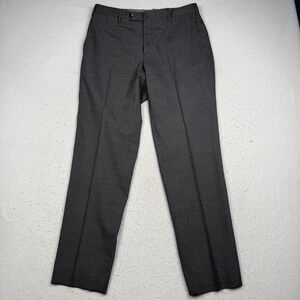PT01 Pantalone Torino Dress Pants Mens 33x31 Gray Wool Stretch Easy Fit Business
